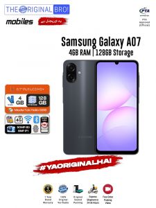 Samsung A07 - 4GB RAM - 128GB Storage - Easy Monthly Installments - PTA Approved - 1 Year Official Warranty - The Original Bro Mobiles - TOB70